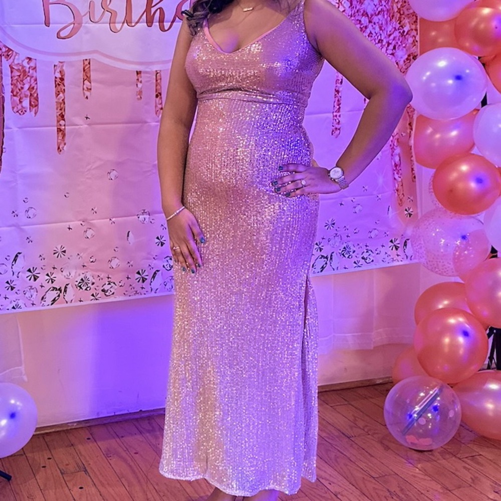 Ombré Sequin Maxi Dress